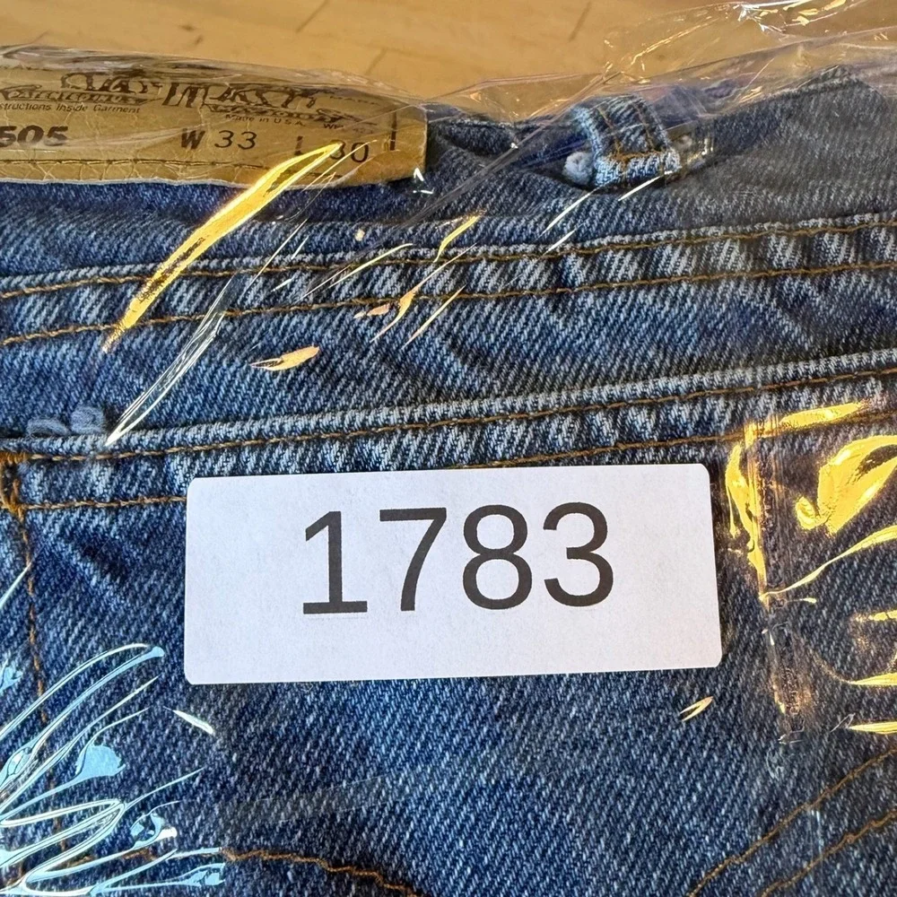 Levi's‎ 505 Jeans 33x30 Blue Vintage Orange Tab Made in USA (1783)
